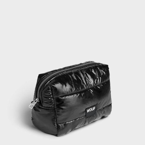 Black glossy toiletry bag - toilettas - Afbeelding 3