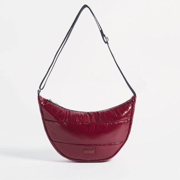 Burgundy glossy crossbody bag - handtas - Afbeelding 3