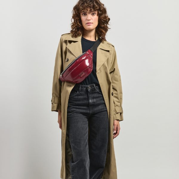 Burgundy glossy waistbag - handtas - Afbeelding 2