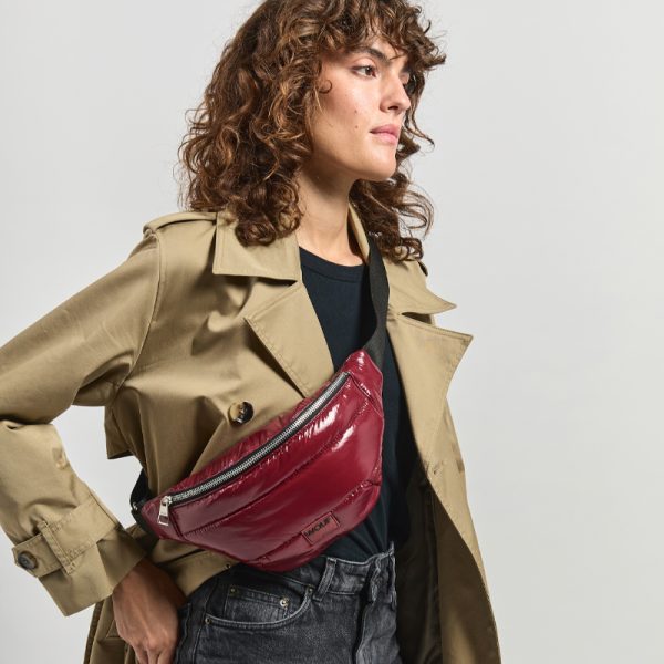 Burgundy glossy waistbag - handtas - Afbeelding 3
