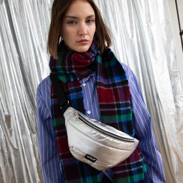 Silver glossy waistbag - handtas