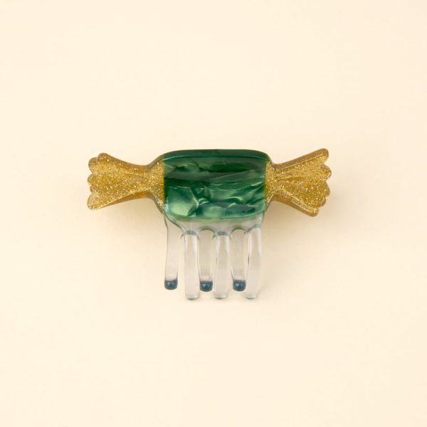 Green christmas cracker - mini haarspeld - Afbeelding 3