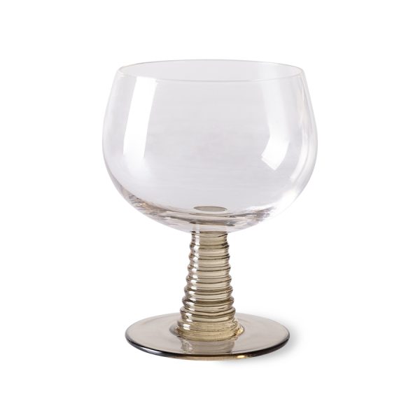 Swirl wine glass low - wijnglas - green