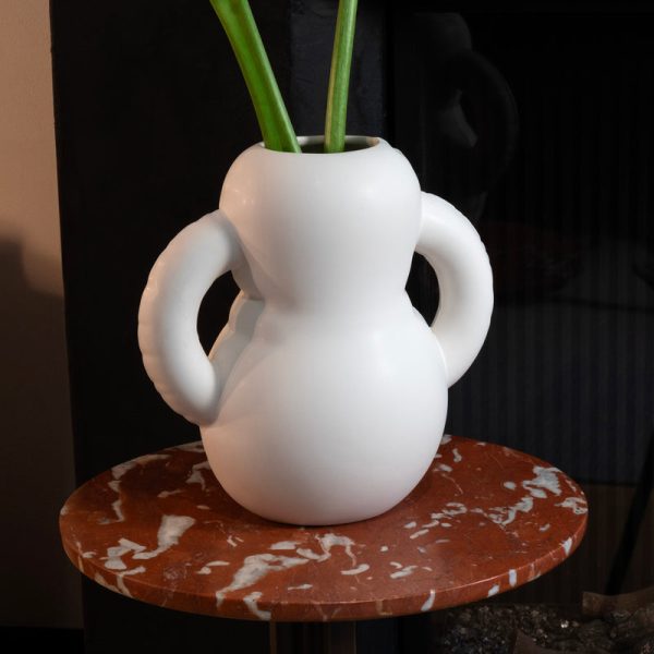 Oscar - vaas - bone white matt