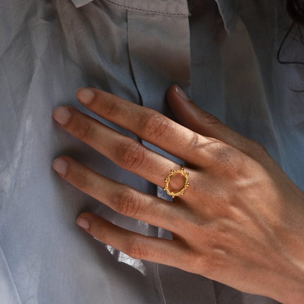 Bague arabesques cercle - ring - doré