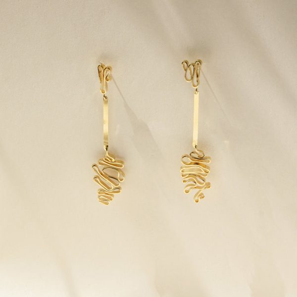 Boucles d'oreilles dalva longues - doré - Afbeelding 2