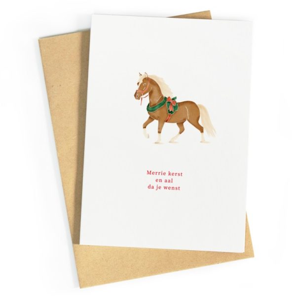 Merrie kerst en aal da je wenst - wenskaart