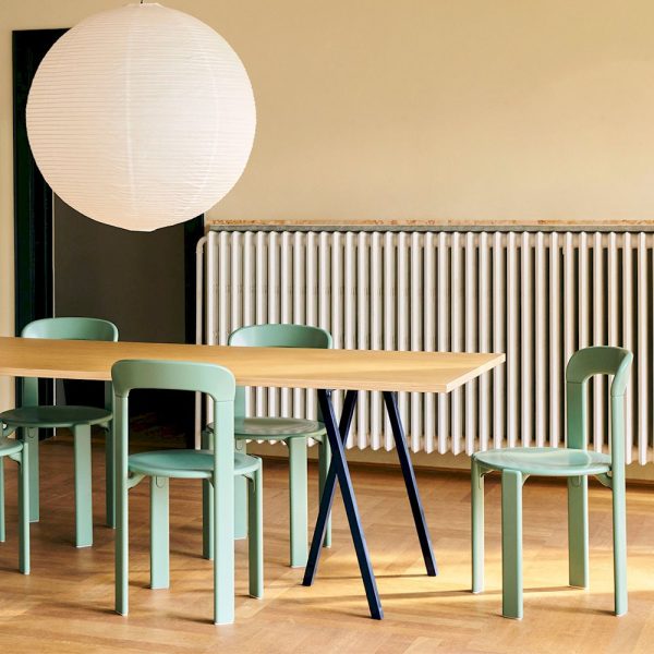 Loop stand table 250cm -  tafel - deep blue/oak