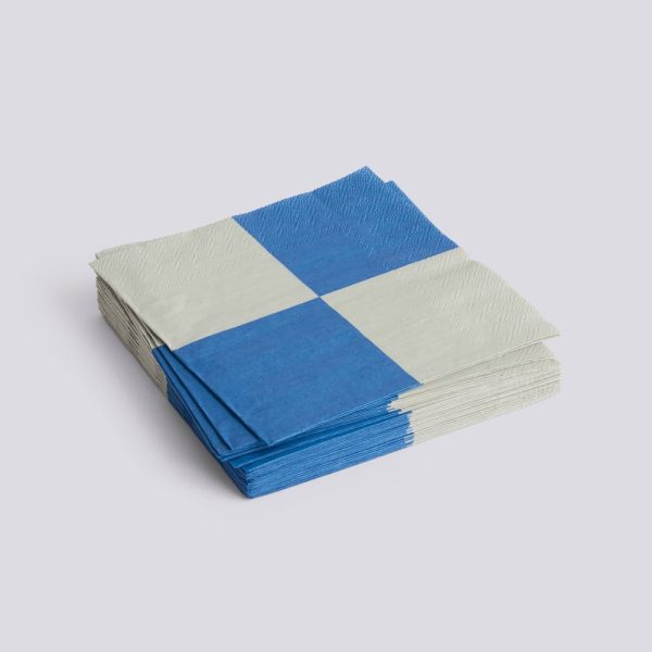 Pattern napkins - servetten - grey/blue
