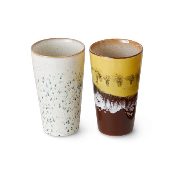 70s Ceramics latte mugs - latte mok - brine - Afbeelding 2