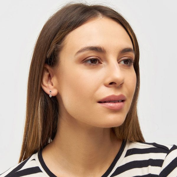 Topping short love u – oorbel – silver - Afbeelding 2