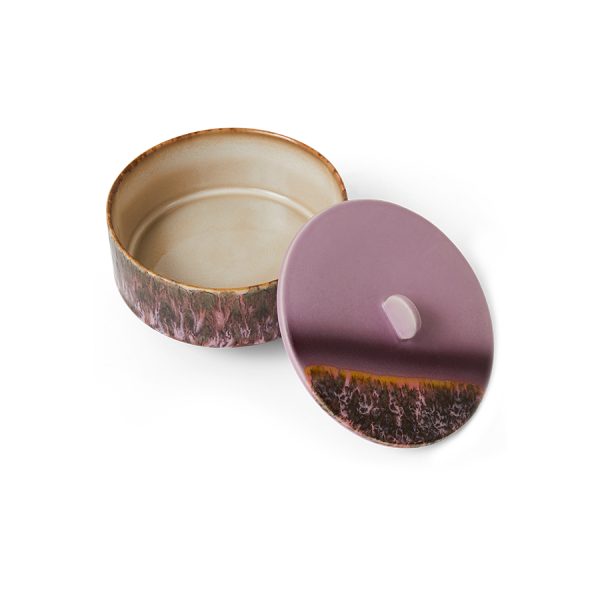 70s ceramics bonbon bowl – voorraadpot – burst - Afbeelding 2
