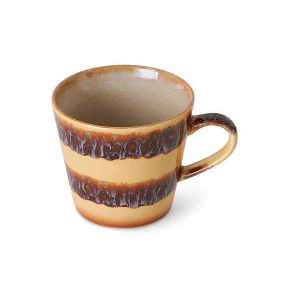 70s ceramics cappuccino mug - cappuccino mok - cliffs - Afbeelding 2