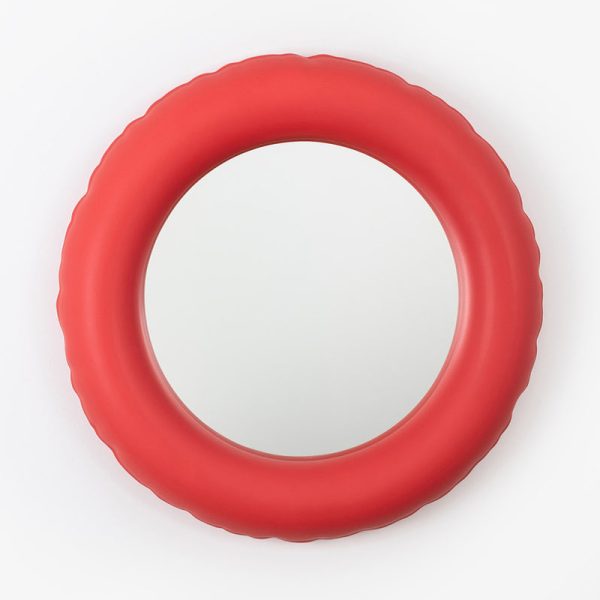 Joyce - spiegel - coral red matte - Afbeelding 2