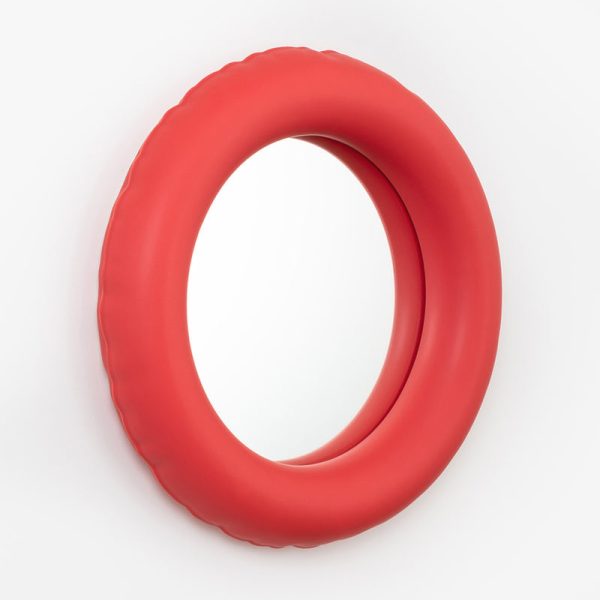 Joyce - spiegel - coral red matte - Afbeelding 3