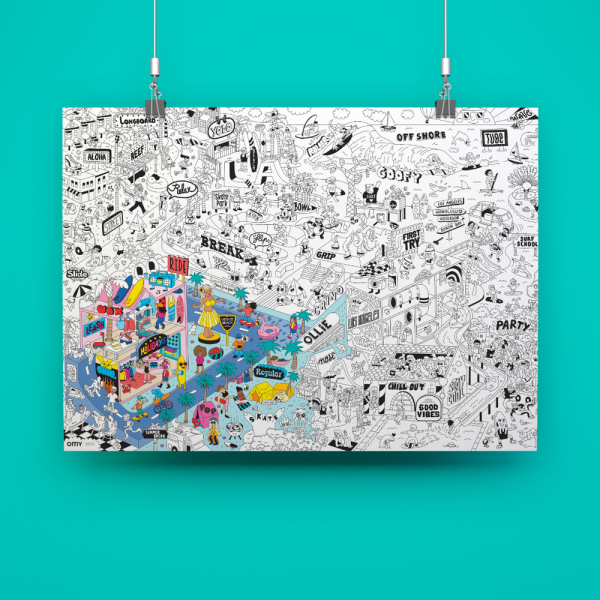 Surf & skate - kleurposter - Afbeelding 2