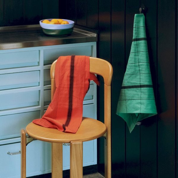 Linear tea towel - theedoek - warm red - Afbeelding 2