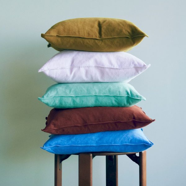 Linen cushion 50x50cm - kussen - olive - Afbeelding 4