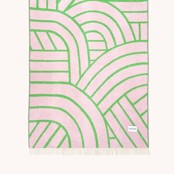Lines blanket - plaid - pink/apple - Afbeelding 2