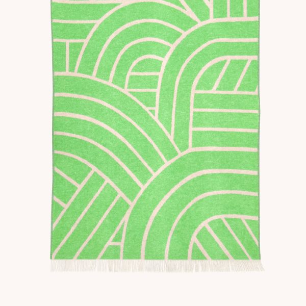 Lines blanket - plaid - pink/apple - Afbeelding 3