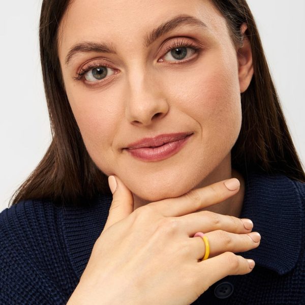 Double color ring size 57 – ring – rose/sunflower - Afbeelding 2