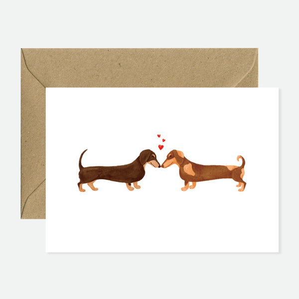 Dachshunds lovers - wenskaart