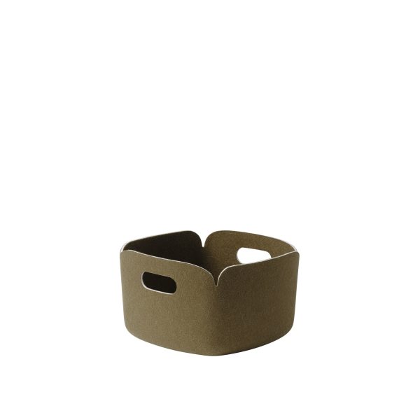 Restore 28x28cm – opbergmand – brown green
